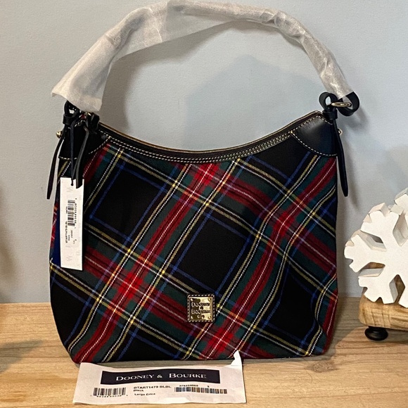 NWT Tartan/Plaid Erica Dooney & Bourke purse PLUS matching coin purse - Picture 4 of 10